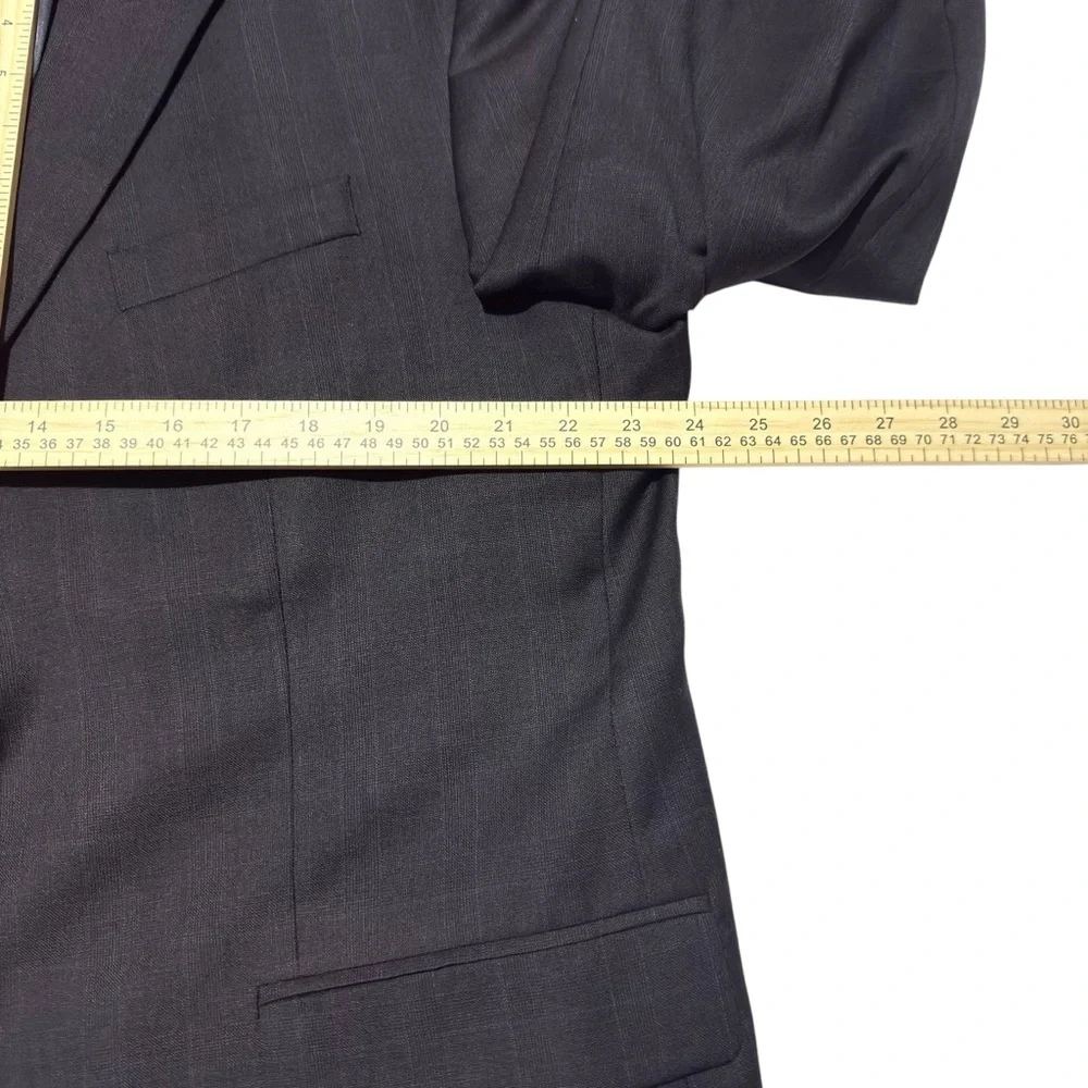 Pre-Owned Geoferey Beene Navy Blue Wool Suit Jacket 48R M302